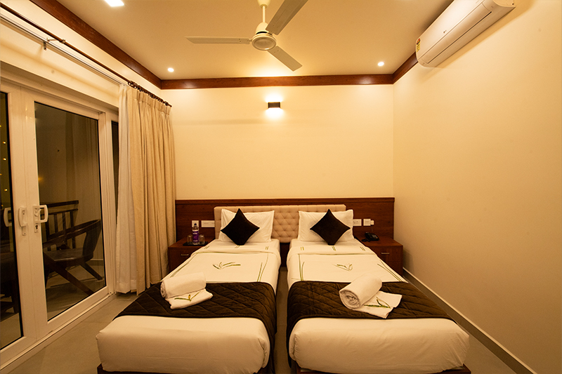 Master bedroom with king-size bed